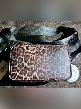 NWT Steve Madden Leopard BWALLIE Crossbody Bag - Extra Strap - 9” x 6” x 3” $78